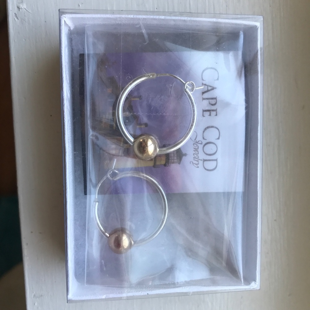 NEW Cape Cod 14k Gold and Sterling Silver Earrings